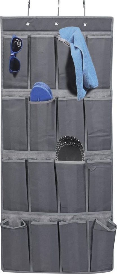 Organizues varës për dollap Storage Solutions, 16 xhepa, tekstil, gri