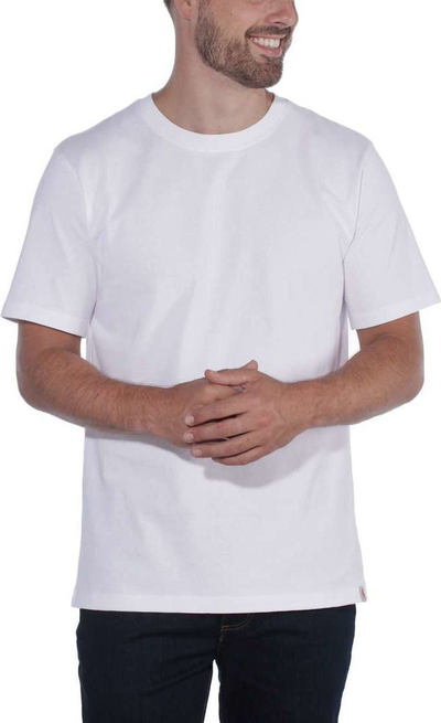 Блуза Carhartt Dearborn Relaxed, памук Heavyweight, големина S, бела