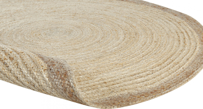 Tapet jute MENEMEN, rrumbullak, 120 cm, bezhë e çelët