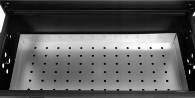Grill qymyri pa markë, me kapak, sipërfaqe 71x34.5 cm, i zi