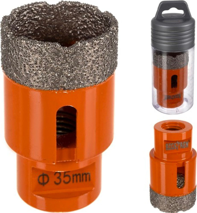 Freza diamant Bigstren Diamond Drill 22875, 35mm, lidhje M14, portokalli