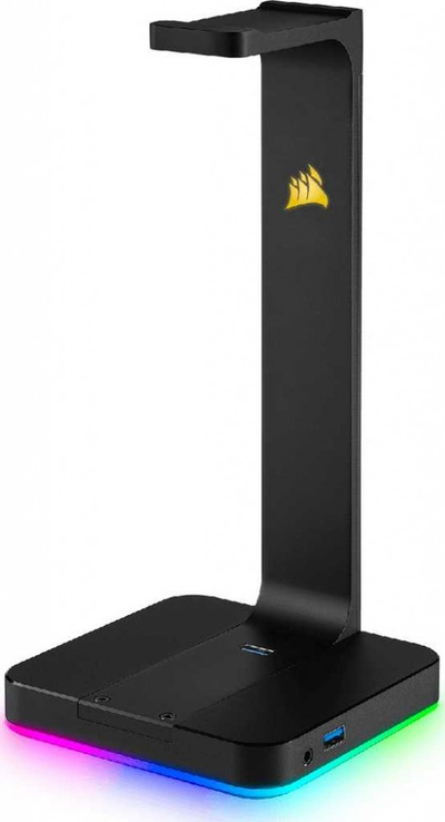 Stendë për kufje Corsair ST100 RGB, audio virtual 7.1, 2x USB, e zezë