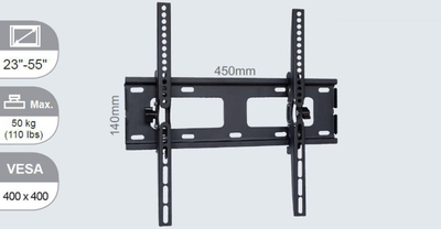 Mbajtëse muri për TV Vivolink VLMW2355T, 23\"-55\", VESA 400x400, e zezë