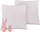 Set jastëkësh dekorativë Beliani PHLOX, pambuk 45x45cm, 2 copë, të bardhë