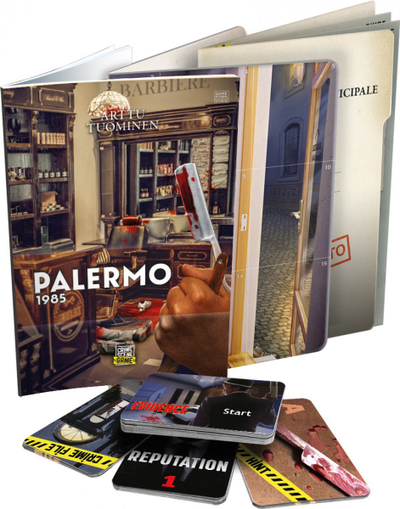 Друштвена игра Tactic Crime Scene Palermo 1985, криминалистичка енигматска, кооперативна