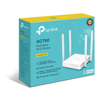 Router Wi-Fi TP-Link Archer C24, Dual Band, 2.4GHz 5GHz, i bardhë