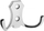 Varëse muri GTV Hook K2342B, 2 grepa, krom mat