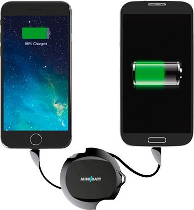 Безжичен полнач MiniBatt PowerRing, Qi, 5V, црн