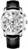 Orë dore burrash Giewont GW6260-A1, kronograf, 42mm, e argjendtë me rrip të zi