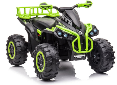 Quad elektrik për fëmijë Lean Toys GTS1199, bateri 12V, rrota EVA, i gjelbër