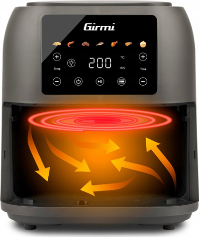 Fritezë Girmi FG92, 8L, 1700W, temperaturë deri 200°C, inoks