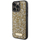 Mbulesë telefoni Guess Rhinestone Metal Logo për iPhone 15 Pro 6.1", hardcase, me kristale, e artë