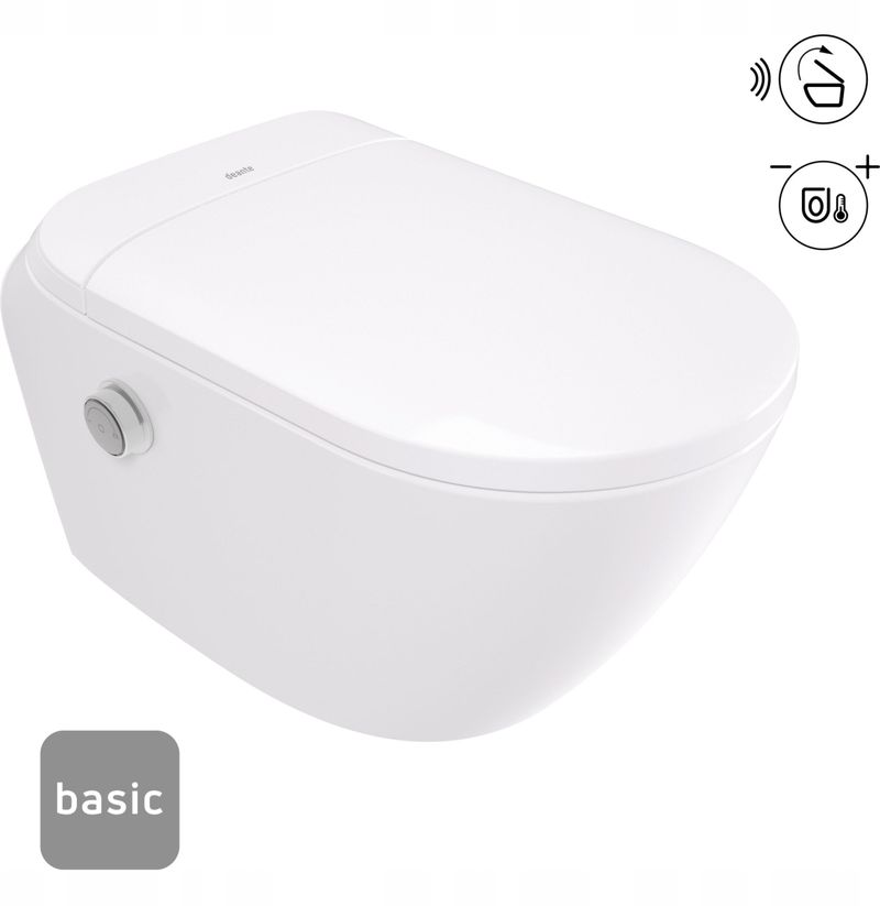 WC i varur smart Deante Silia, sedile automatike, sedile e ngrohur, i bardhë