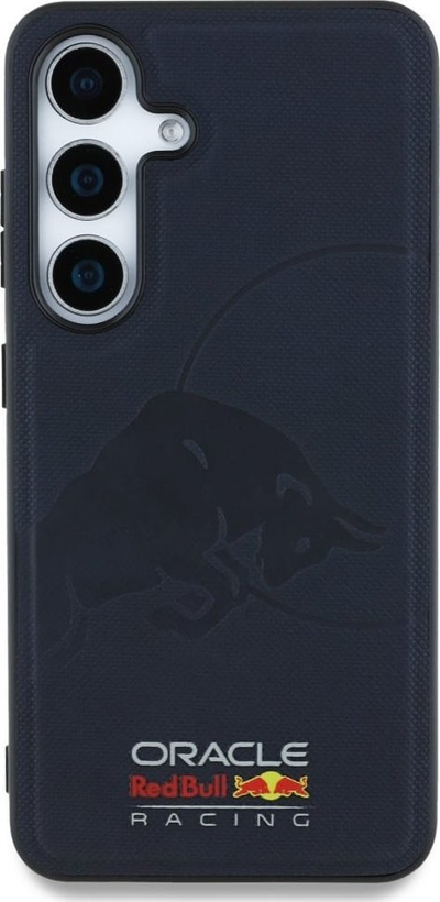 Maskë telefoni Red Bull për Samsung S25, magnetike, material PU me rrjetë, blu navy