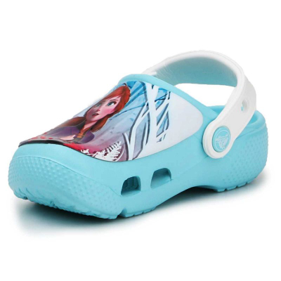 Детски сандали Crocs Frozen FL OL Disney Frozen 2 CG Jr, материјал Croslite, заден ремен, сина
