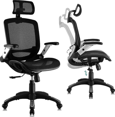Karrige zyre Mozos Ergo C, rrjetë ergonomike, deri 120kg, e zezë