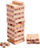 Lojë balance druri Jokomisiada Wobbly Tower GR0189, 54 tulla, me zare, ngjyrë druri natyrale