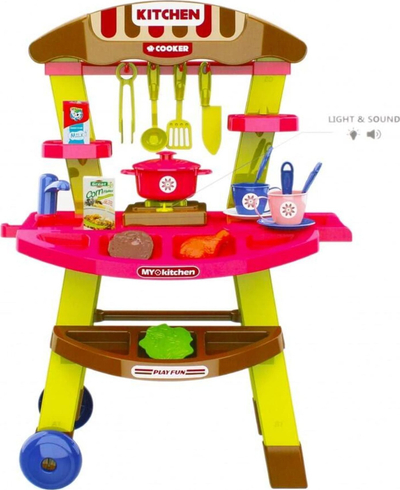 Kuzhinë lodër MEGA CREATIVE Little Chef 478617, me bateri, 38 gjëra, shumëngjyrëshe