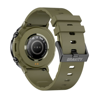 Smartwatch Gravity GT21-7, ekran 1.6", IP67, me rrip silikoni t'zi