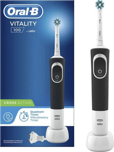 Furçë dhëmbësh elektrike Oral-B Vitality 100 CrossAction, e zezë. 