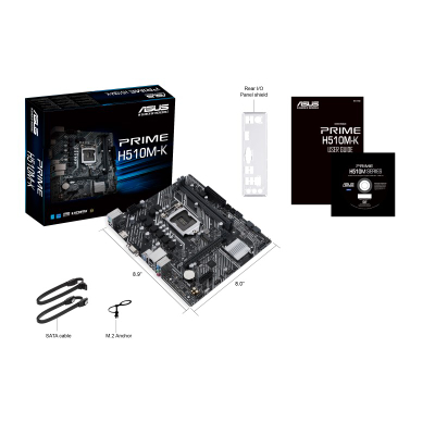 Матична плоча ASUS PRIME H510M-K, LGA1200, micro ATX, црна