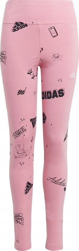 Leggins për goca Adidas JG Bluv Q3 Tight Jr IA1568, pëlhurë elastike, prerje e ngushtë, rozë