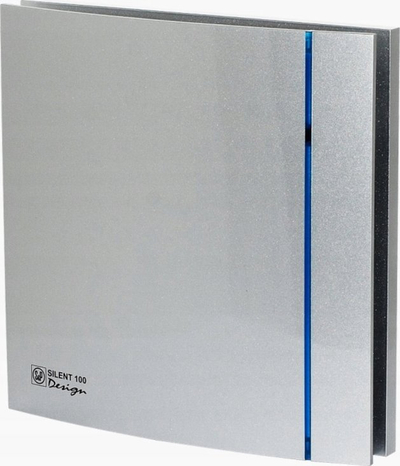 Ventilator banjo S&amp;P France Unelvent Silent Design 200, ultra i qetë, ngjyrë argjendi