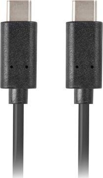 Kabllo Lanberg (CA-CMCM-31CU-0005-BK), USB-C në USB-C, 0.5 m, e zezë