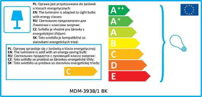 Llambadar varëse Netlighting Modern, 1xG9, metal dhe xham, i zi