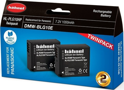 Bateri kamerë Hahnel HL-PLG10HP Twin Pack, 7.2V, 1000mAh, e zezë