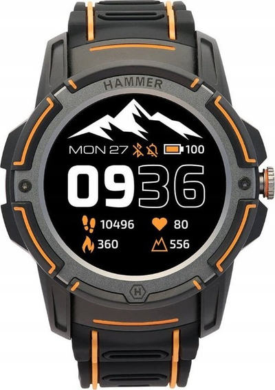 Smartwatch myPhone Hammer Watch Plus, 1.35", Bluetooth, i zi me portokalli