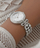 Orë dore për femra Guess Ribbon GW0838L1, e argjendtë