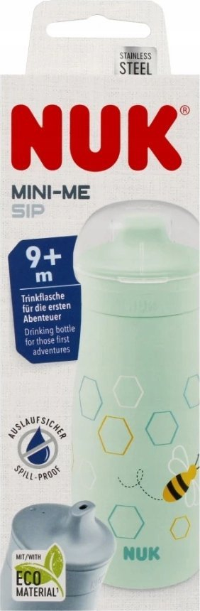 Shishe për kalamoj Nuk Mini-Me Sip, 300ml, +9 mujsh, jeshile Green Bee