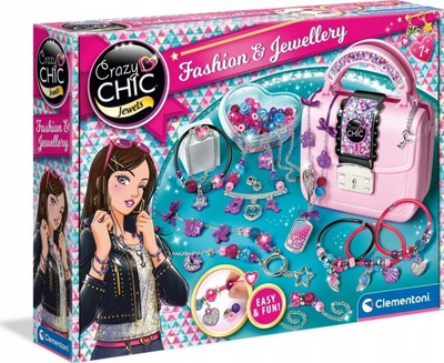 Креативен сет Crazy Chic Fashion & Jewellery 18598, за накит и аксесоари, за деца 7+ години, многуобоен