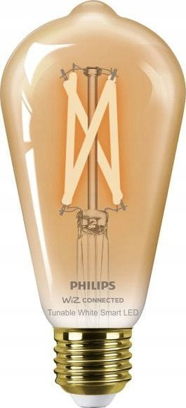 Llambë inteligjente Philips Smart Filament ST64, E27, 7W LED, qelq amber
