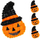 Figurinë kungull për zbukurim për Halloween, 35 cm, me varëse, portokalli me vija