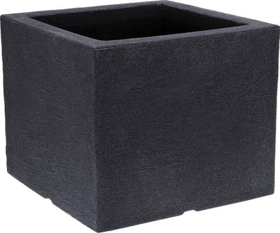Vazo kopshti Vilde katrore, plastike 39 x 39 x 33.5 cm, gri antracit