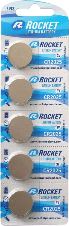 Bateri litiumi Rocket CR2025, 3V, set me 5 copë