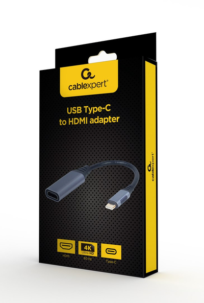 Adapter USB C Gembird A USB3C HDMI 01, 4K 60Hz, gri