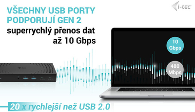 Докинг станица i-tec USB 3.0/USB-C/Thunderbolt, 3x 4K Display, PD 100W