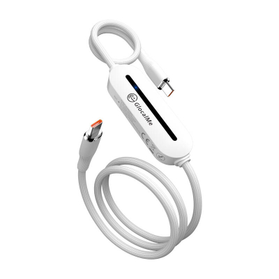Kabllo hotspot Wi-Fi GlocalMe Unicord, 4G LTE CloudSIM, USB-C 65W 1m, e bardhë