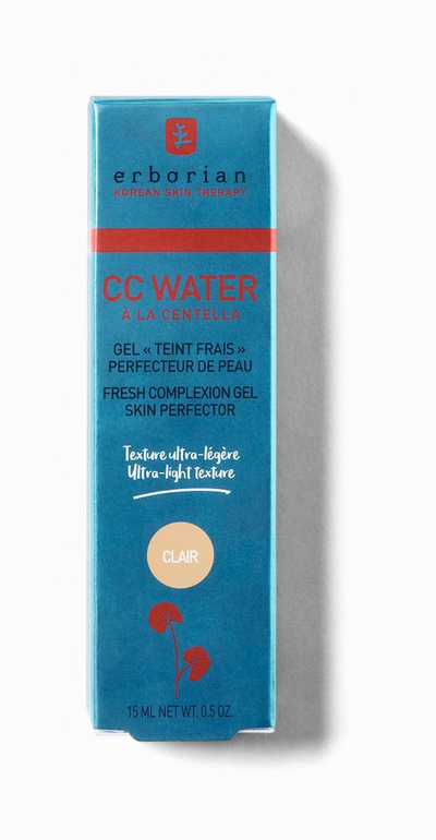 Xhel fytyre Erborian CC Water à la Centella Light, 15 ml, hidratues, perfeksionues i lëkurës