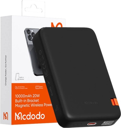 Power bank magnetik Mcdodo Fast Magnetic, 10000mAh, 20W, set me 2 copë, i zi