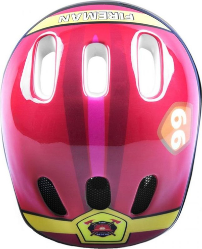 Helmetë biçiklete për kalamaj Spokey Biker Fireman, 44-48 cm, rregullim i kokës, e kuqe