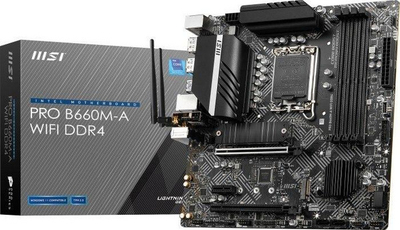 Pllakë amë MSI Pro B660M, Socket 1700, DDR4