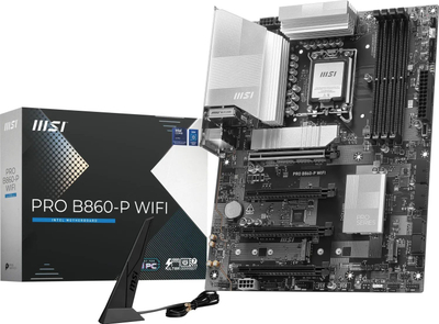 Plakë amë MSI PRO B860-P WIFI, Intel LGA 1851, ATX, Wi-Fi 7, argjendtë