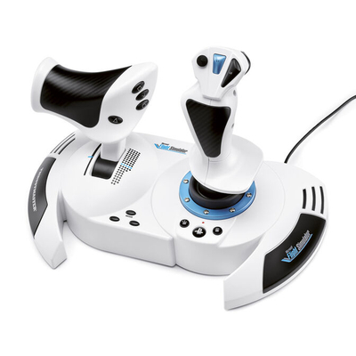 Joystick Thrustmaster T.Flight Hotas 5 MSFS Special Edition, me throttle të ndarë, për PS5 PS4 PC, i bardhë