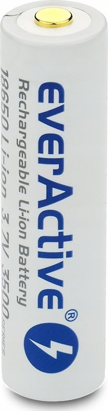 Bateri rikarikueshme EverActive Professional Lithium 18650, 3500mAh, micro USB, e bardhë