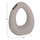 Dekor qeramike për Tavolinë Ellipto 16,5x9x20,3Hcm (HM4644.03), gri