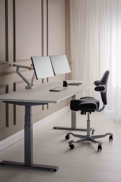 Krah monitori BakkerElkhuizen BE Flexible Dual, për 2 ekrane 35\", i bardhë